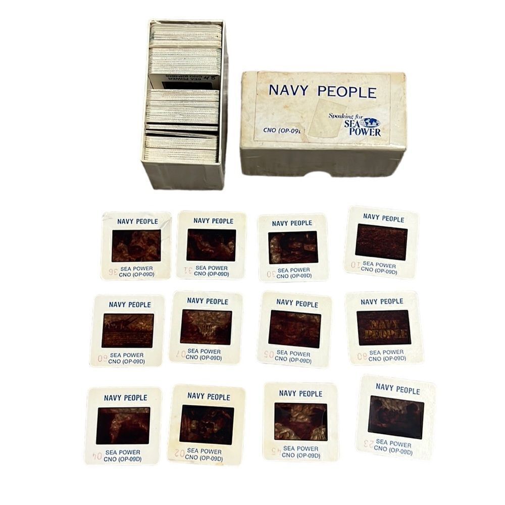 Navy People 35mm Slides Speaking for Sea Power Vintage America USA Negatives